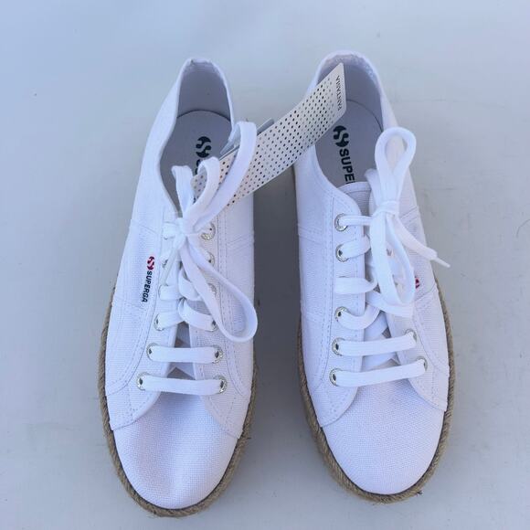 Superga 2790 Donna Rope White Platform Espadrilles Sneakers Shoes 9.5 Box - Picture 6 of 11